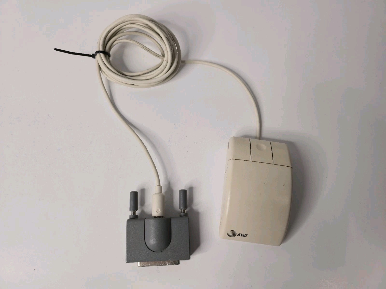 Vintage AT&T Mouse PS/2 Model 320 CA-93-6MD ATT Mouse w/CA-ADPTR