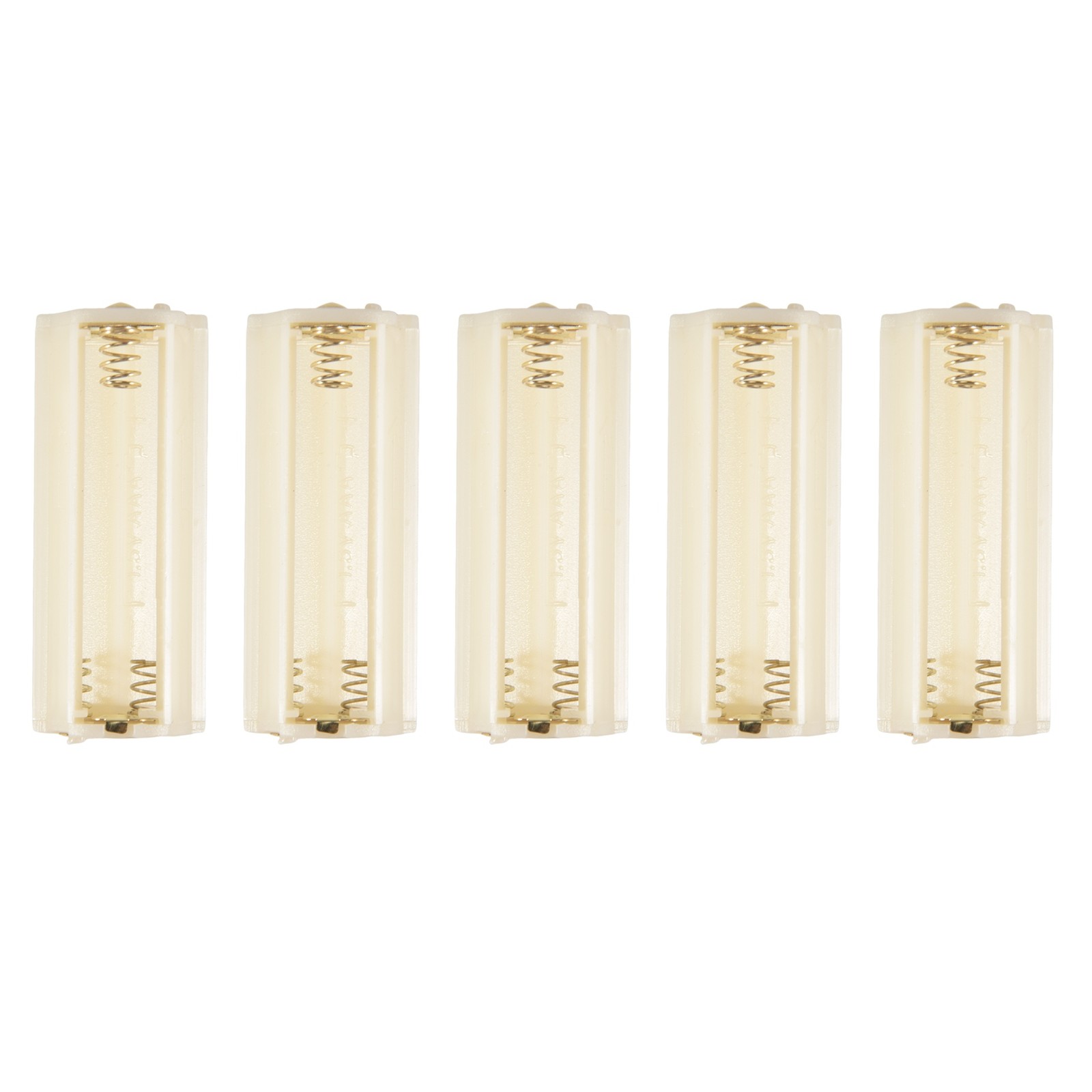 Flashlight Cylindrical 3 x AAA Battery Plastic Holder Box 5Pcs R6I46017