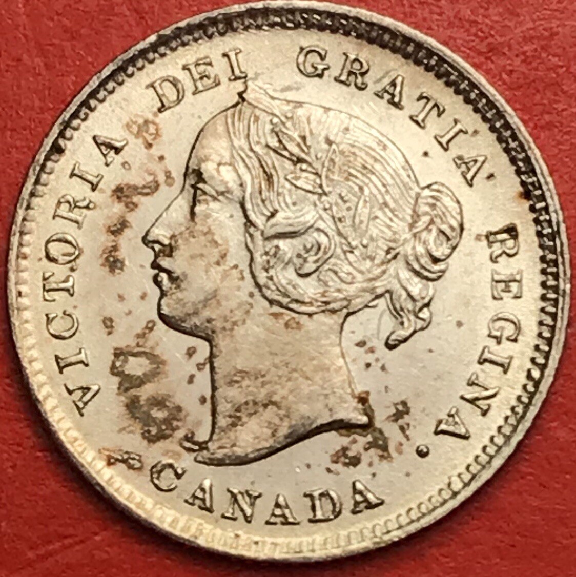 1899 Canada 5 Cents - AU58 - Blast White Lot#3315