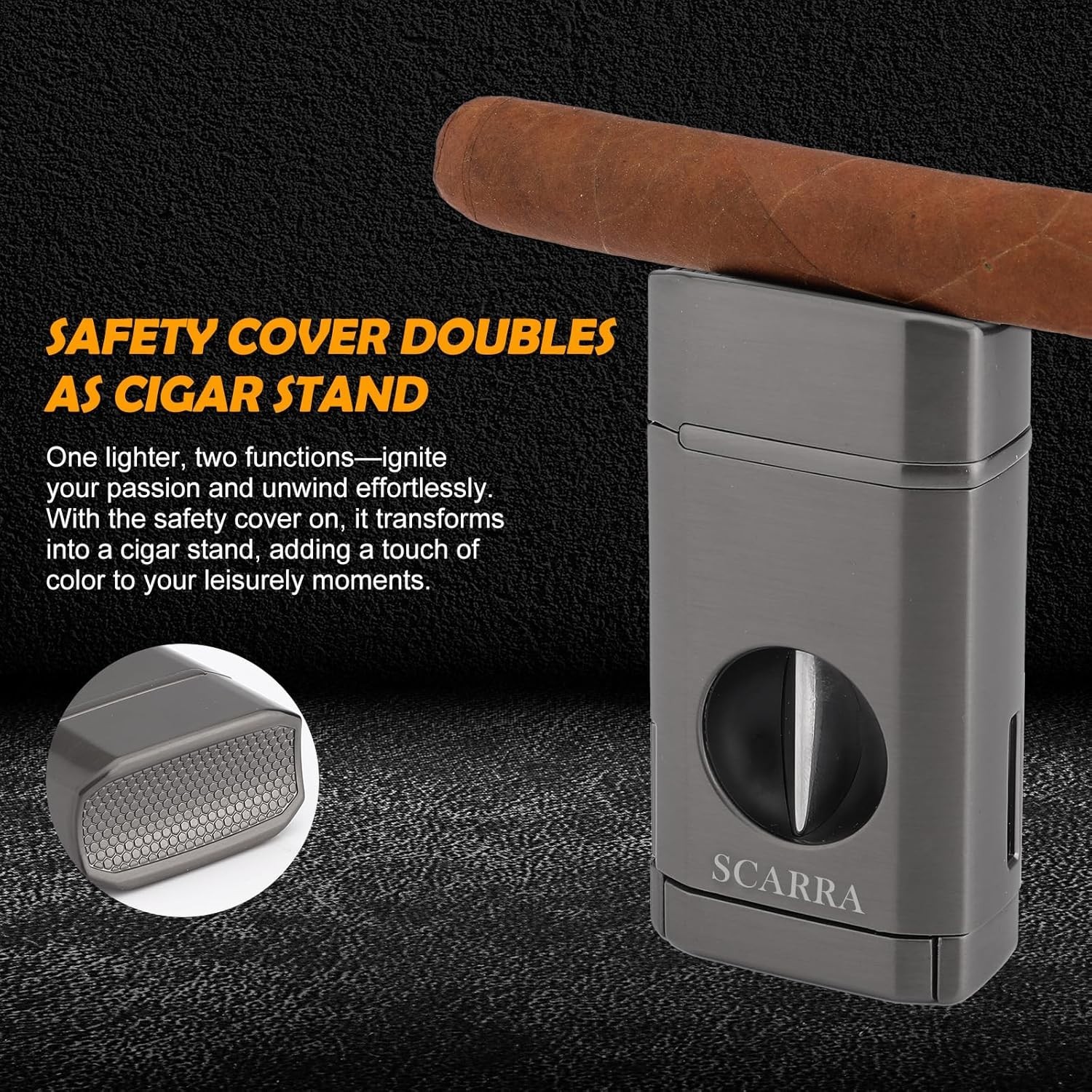 Cigar Torch Lighter, Multi-Function 3-in-1 Torch Lighter Gift for Men, Butane...