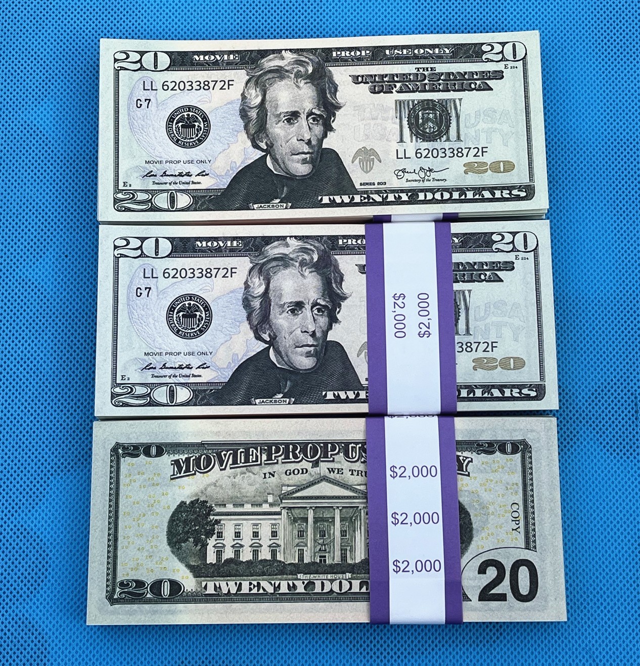 300 Pieces $20 movie prop toy money play fake bills for video, Learning Toys