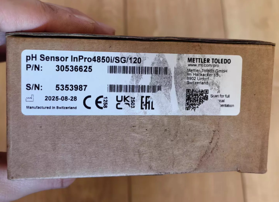 1pcs Mettler Toledo pH electrode InPro4850i/SG/120 30536625