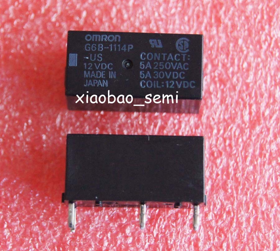 2PCS G6B-1114P-US-12VDC 12VDC ORIGINAL OMRON Relay 4pins