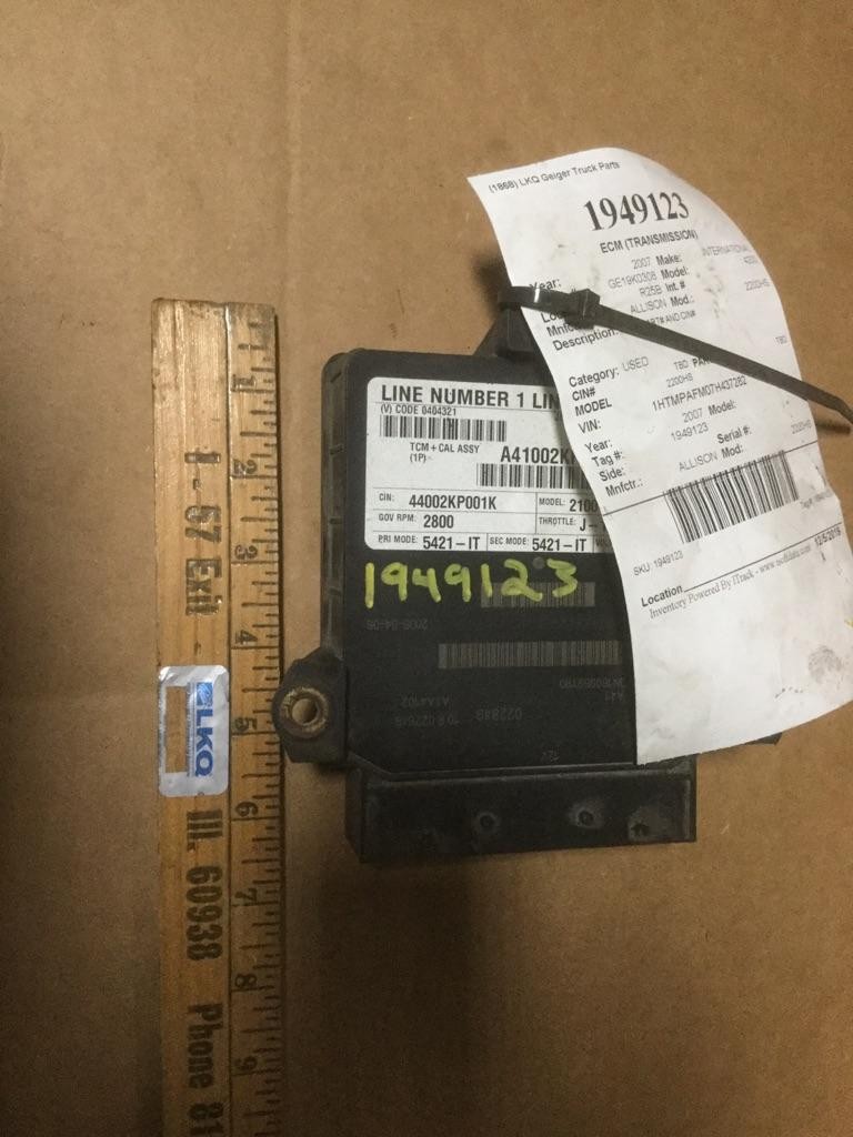 Replaces 2007 ALLISON 2200HS TRANSMISSION CONTROL MODULE (TCM) ,  IL