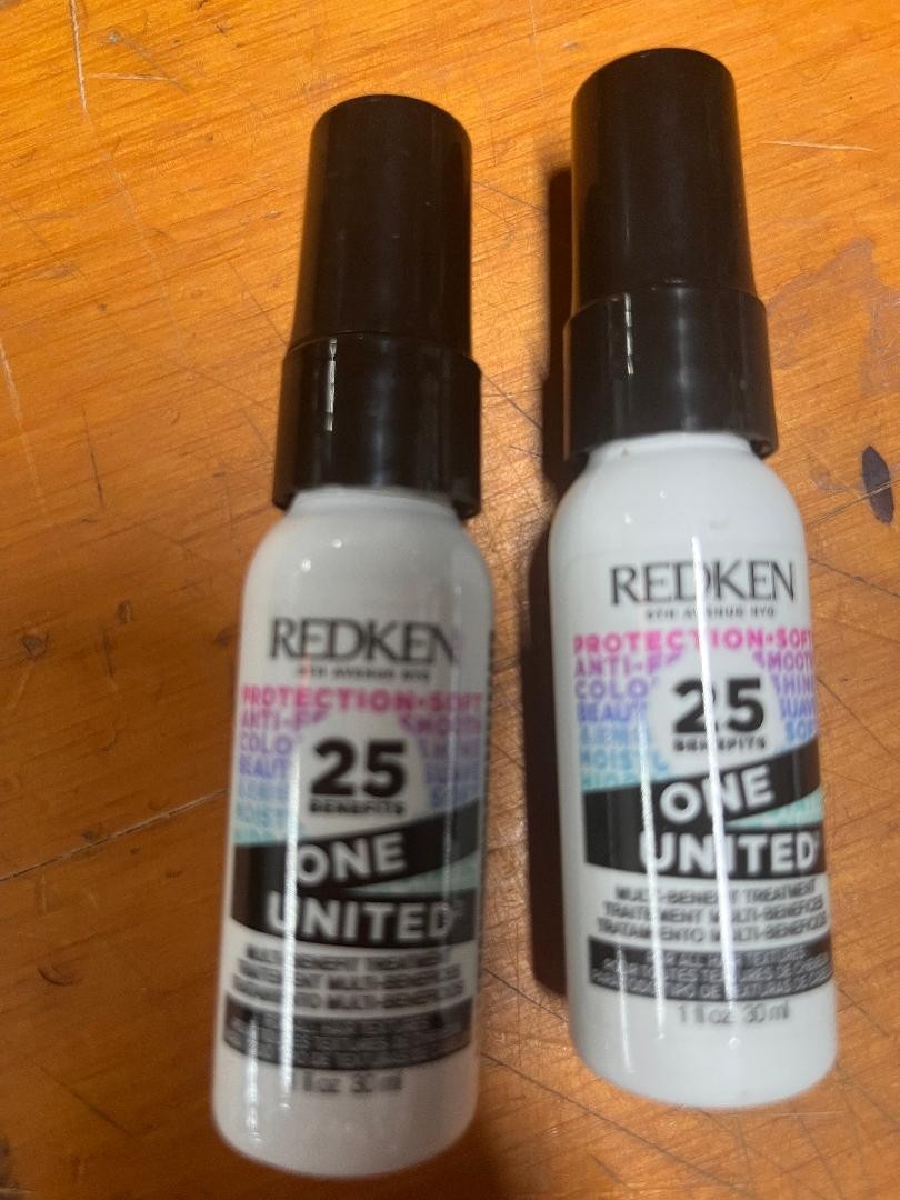 2x REDKEN One United 25 Benefits Multi-Benefit Treatment 1oz / 30ml Travel Size