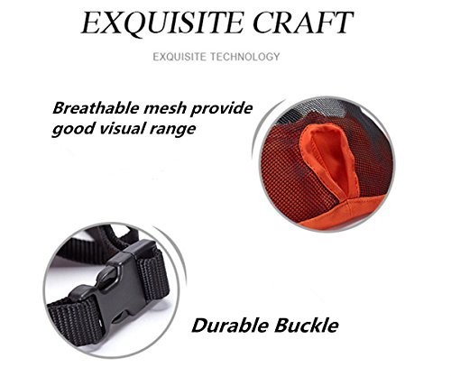 Short Snout Dog Muzzle Adjustable Breathable Mesh Grey for Biting Barking