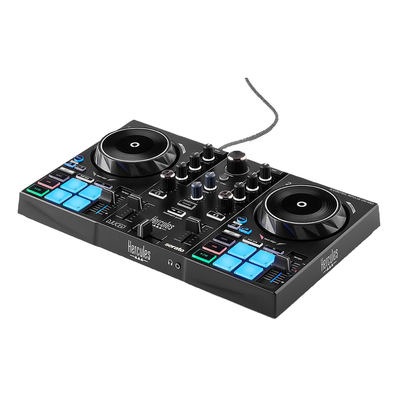 Hercules DJControl Inpulse 200 MK3 DJ Controller with Case Package