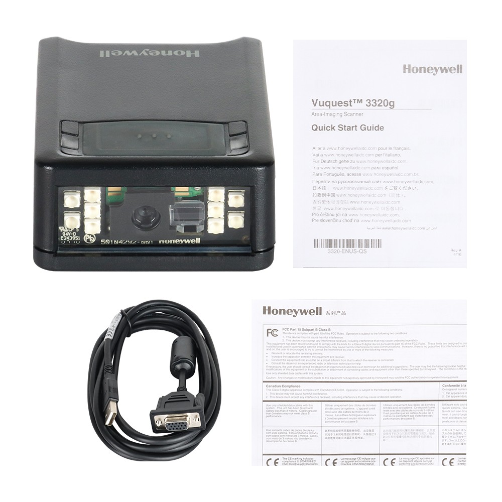 Honeywell Vuquest 3320G 3320G-2USB-0-N Area-Imaging 2D USB Barcode Scanner Cable