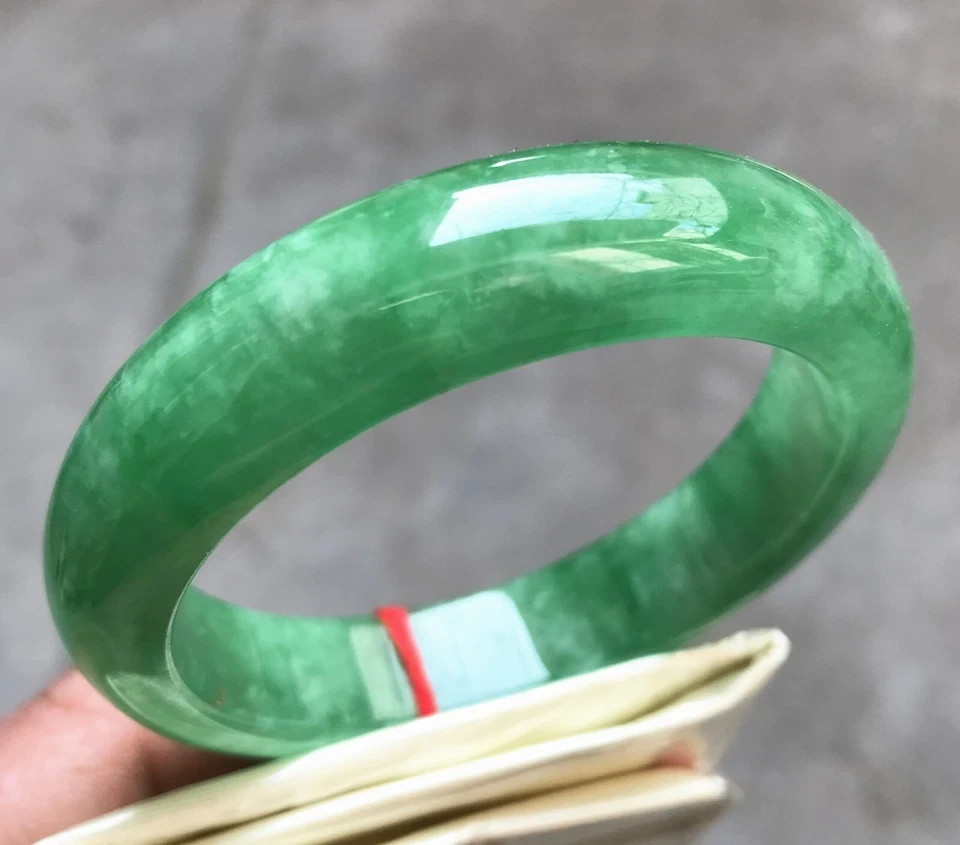 Certified Natural high Ice Burmese green Jade jadeite Bracelets bangle 58MM