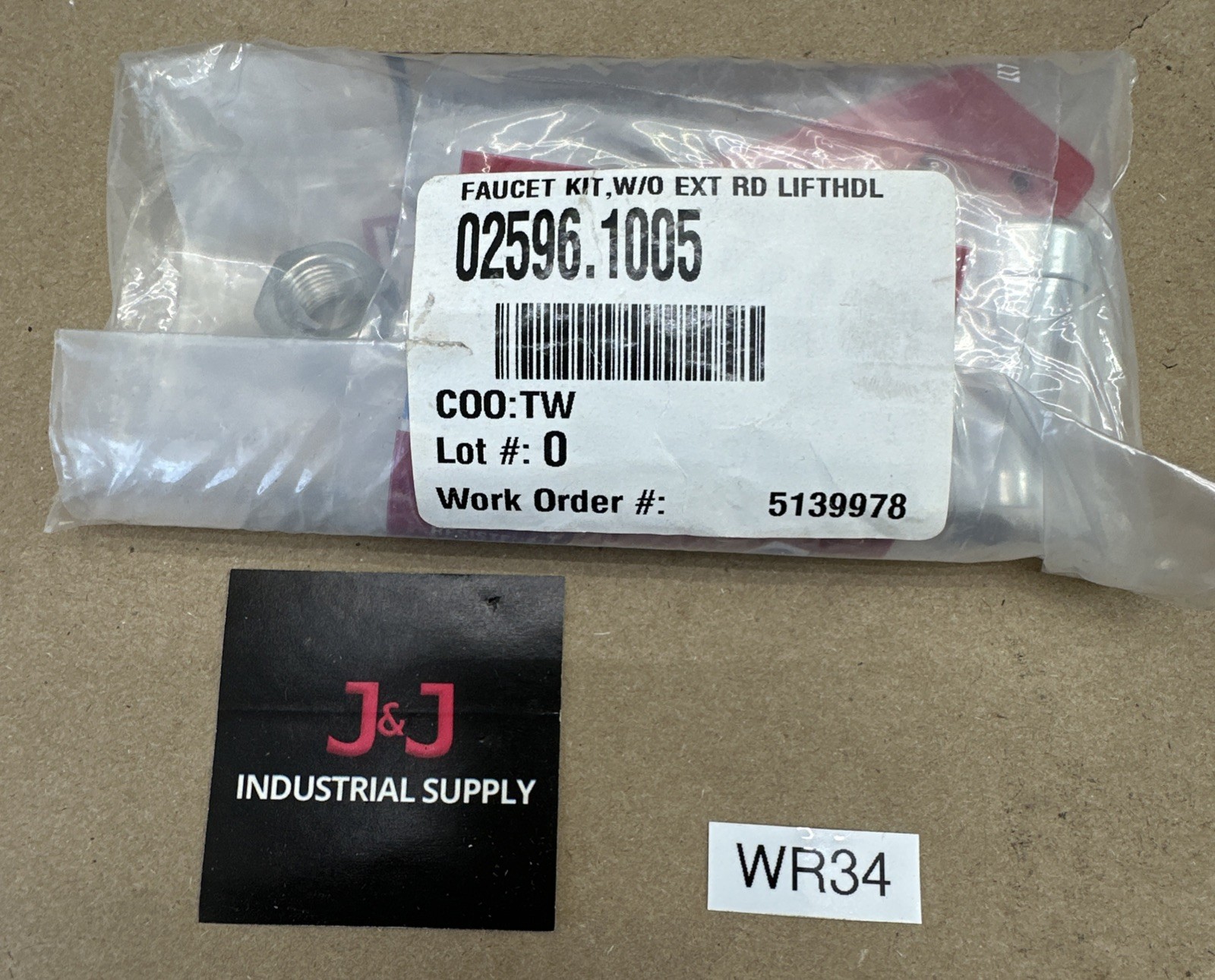 Bunn 02596.1005 Faucet Kit, W/O Ext Rd Lift handle Genuine OEM Replacement - NEW