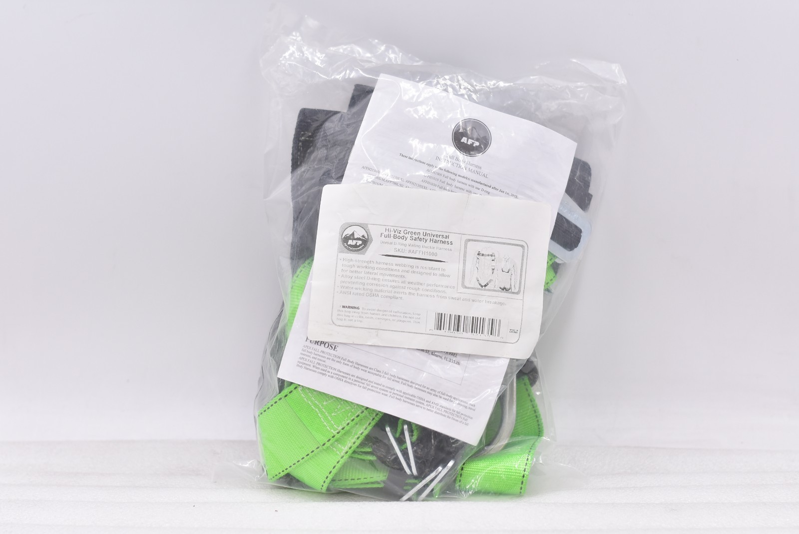 AFP Hi-Viz Green Universal Full-Body Harness