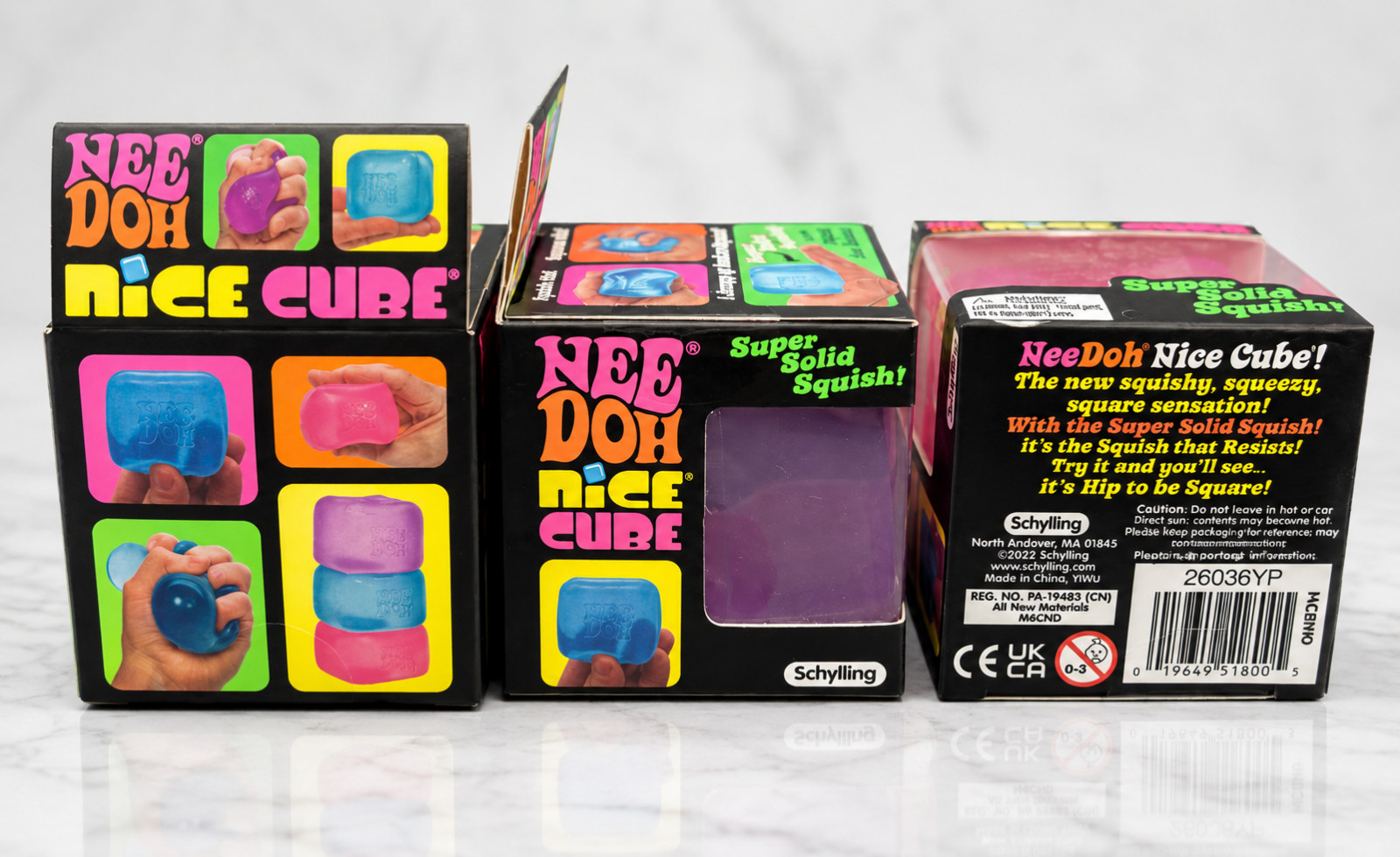 Nee Doh Nice Cube - Super Solid Squish - Brand New/Factory Sealed - 3 Colors!