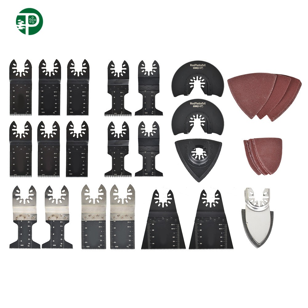 40 × Oscillating Tool Accessories Kit Quick Release Saw Blades with Sandpaper US