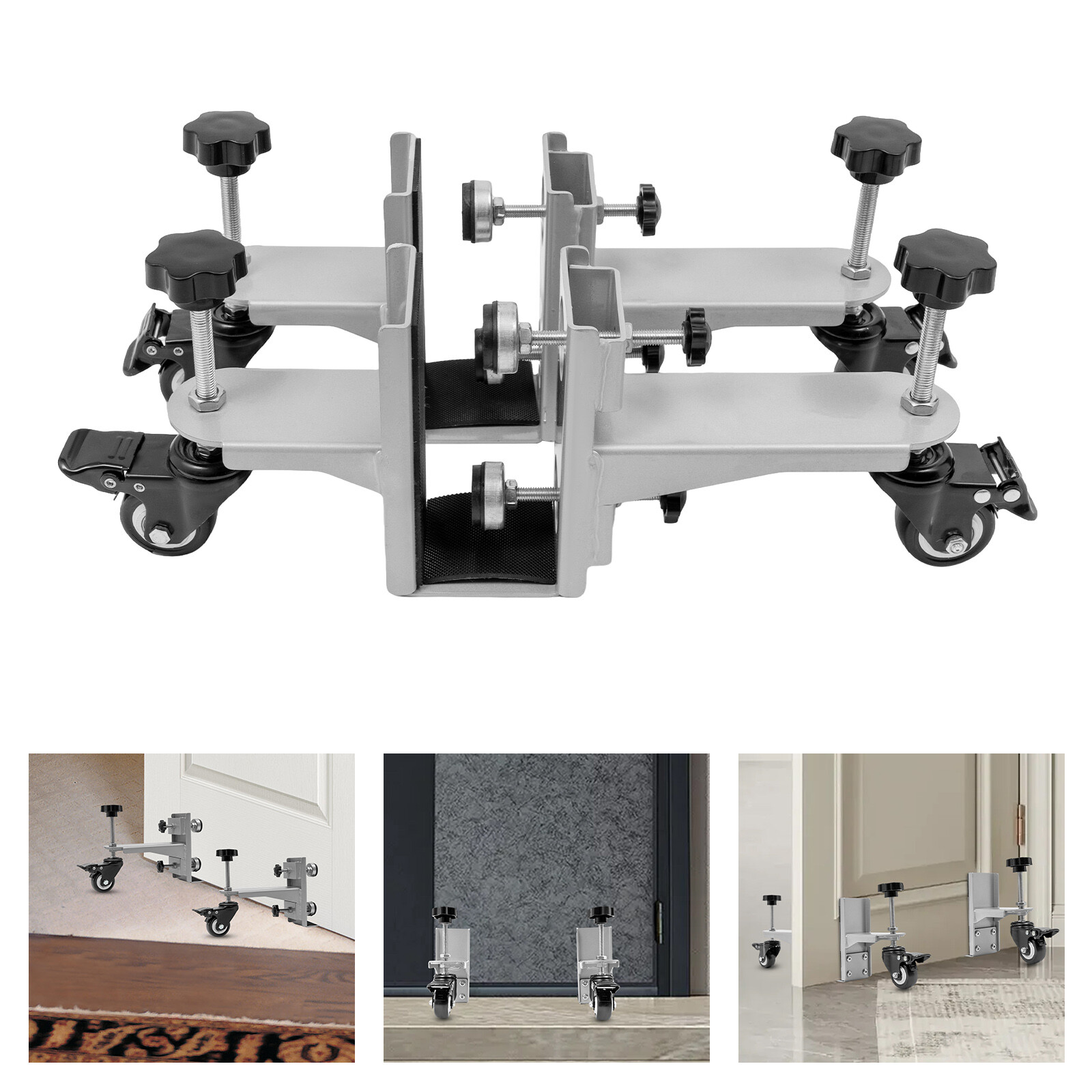 Door Installation Tool Door Hanging Jig Kit Lifter Dolly for 1.75-2.25in Thick