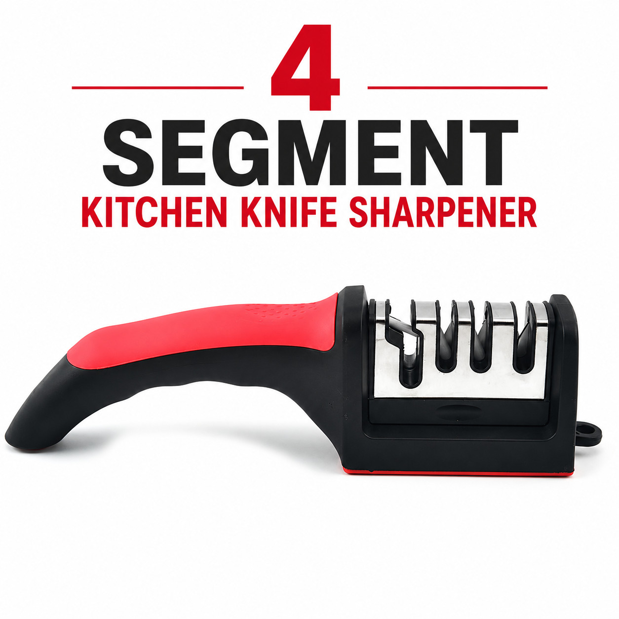 4 Segment Kitchen Knife Sharpener Handheld Multi Purpose Manual Sharpening Tool