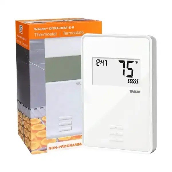 Schluter Systems Ditra Heat E-R Digital NON Programmable Thermostat DHERT103/BW