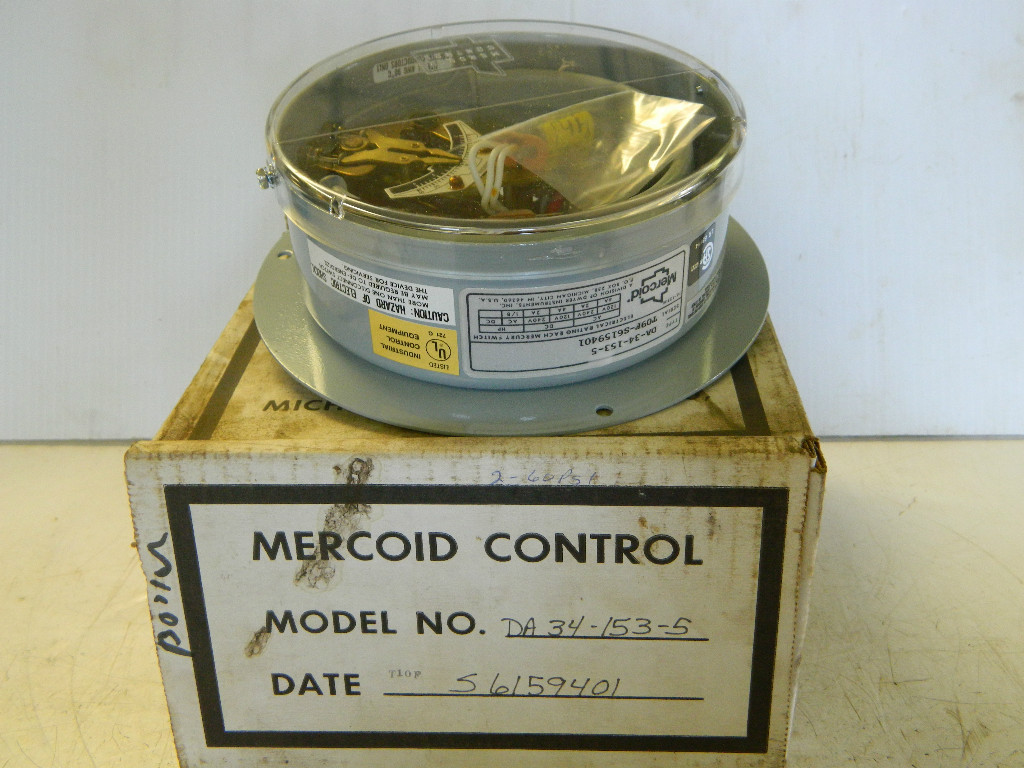 MERCOID DA-34-153-5 DA341535 PRESSURE CONTROL SWITCH