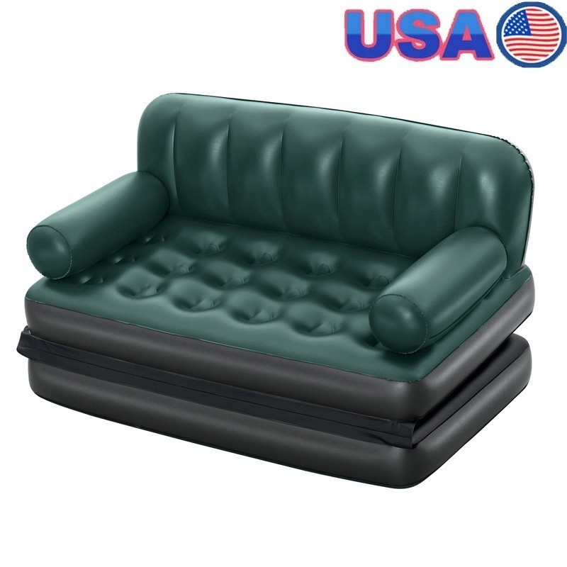 5-in-1 Inflatable Couch Adjustable Portable Double Sofa Bed Recliner Supportive