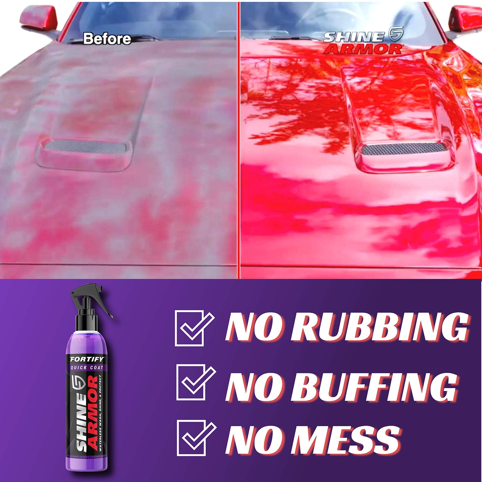 SHINE ARMOR Fortify Quick Coat High Performance Ceramic Coating, 2 Piece Set
