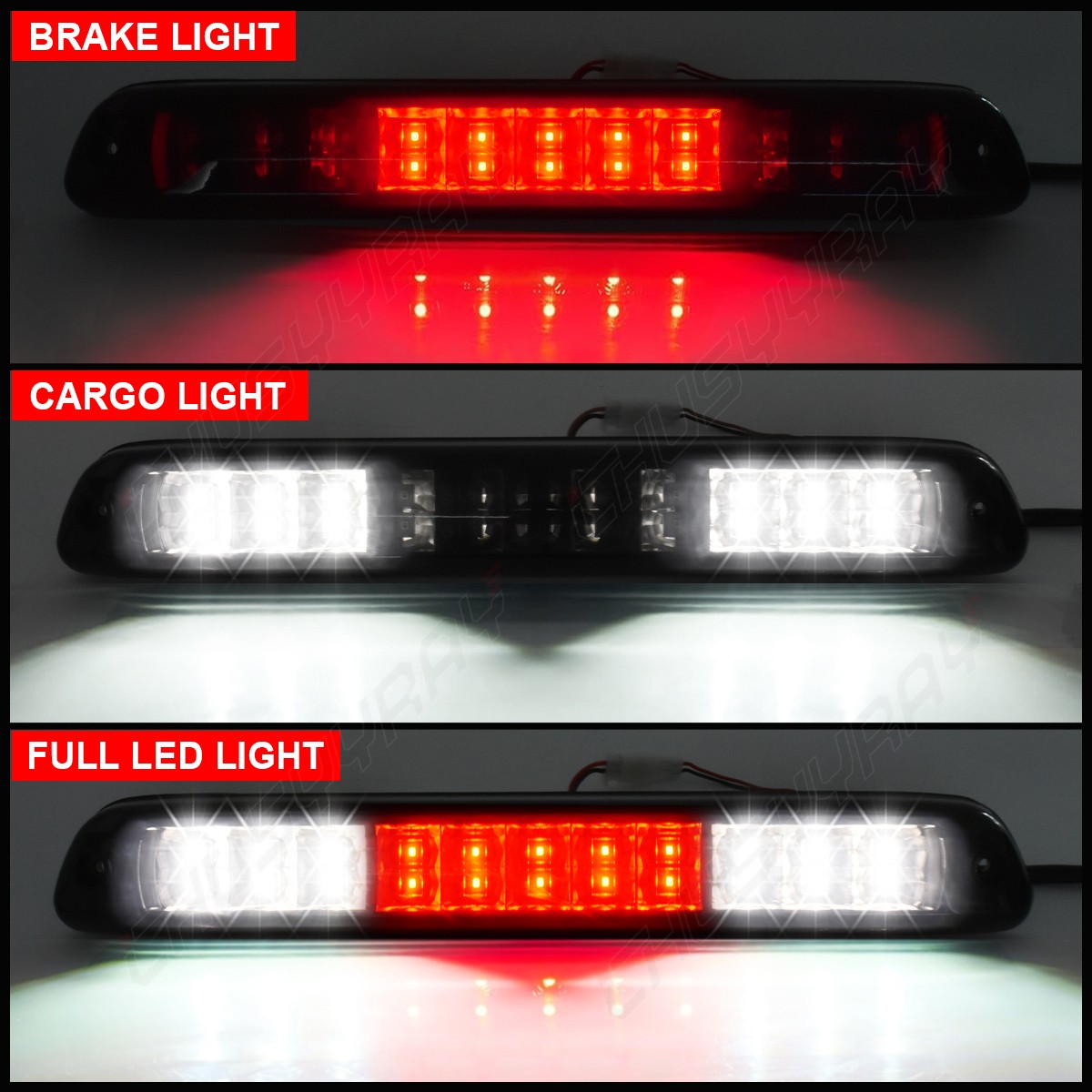 For 04-2012 Colorado Canyon LED Bar Third 3rd Tail Brake Light Cargo Lamp