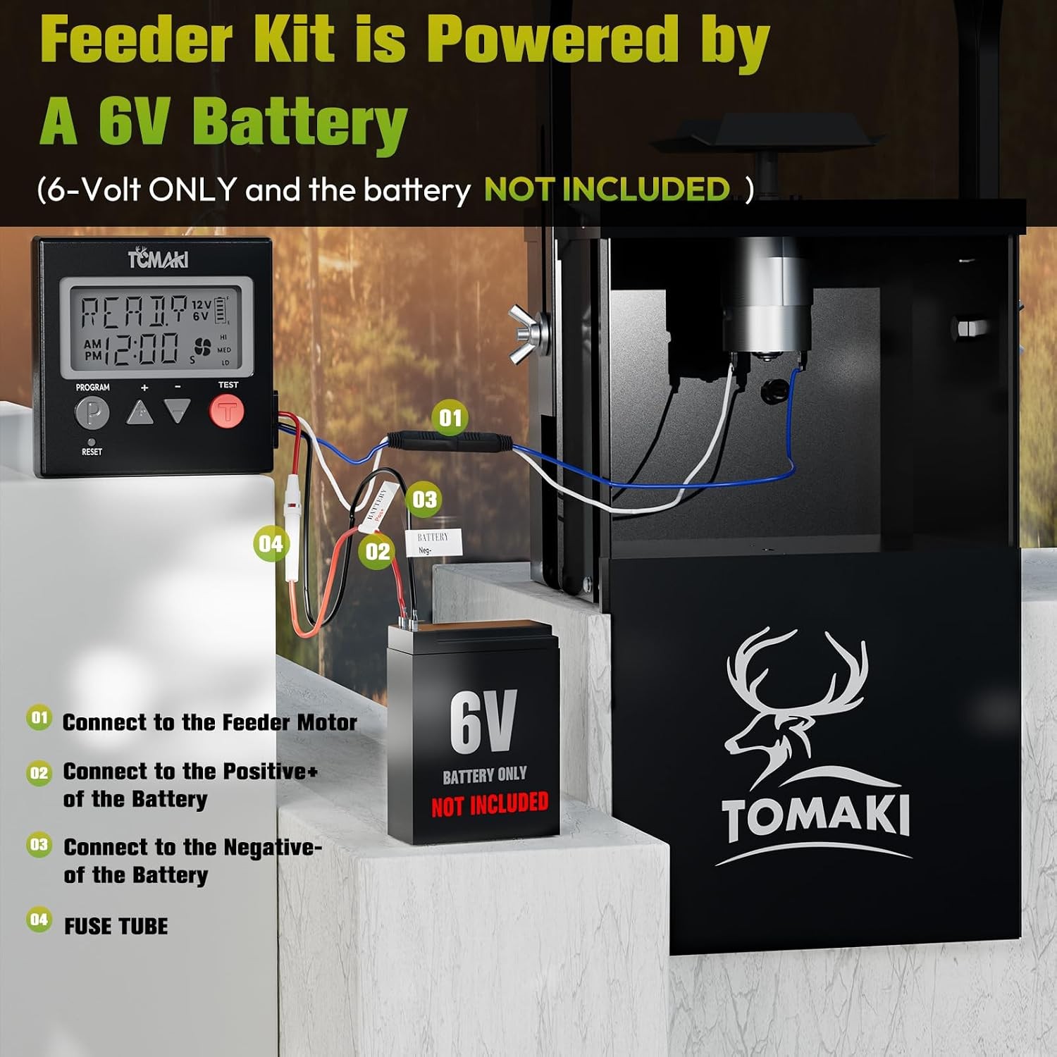 6V Digital Deer Feeder Motor Timer Assembly Kit