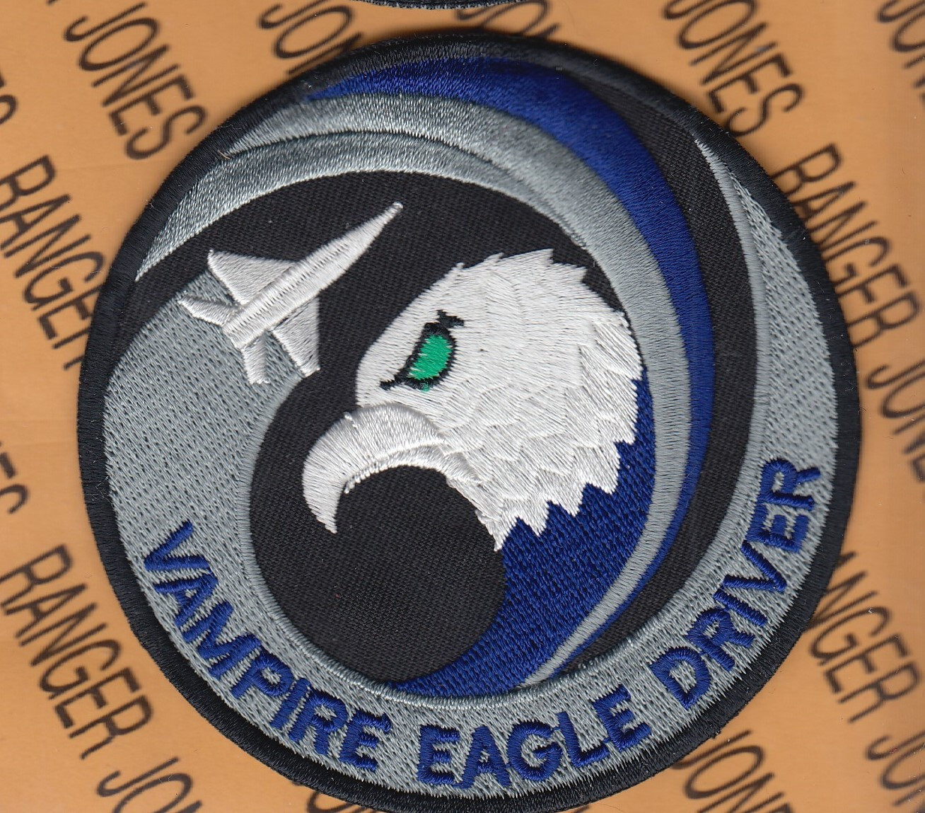 USAF Air Force 44th Fighter Sq FS VAMPIRE EAGLE DRIVER Swirl 3.75" patch c/e