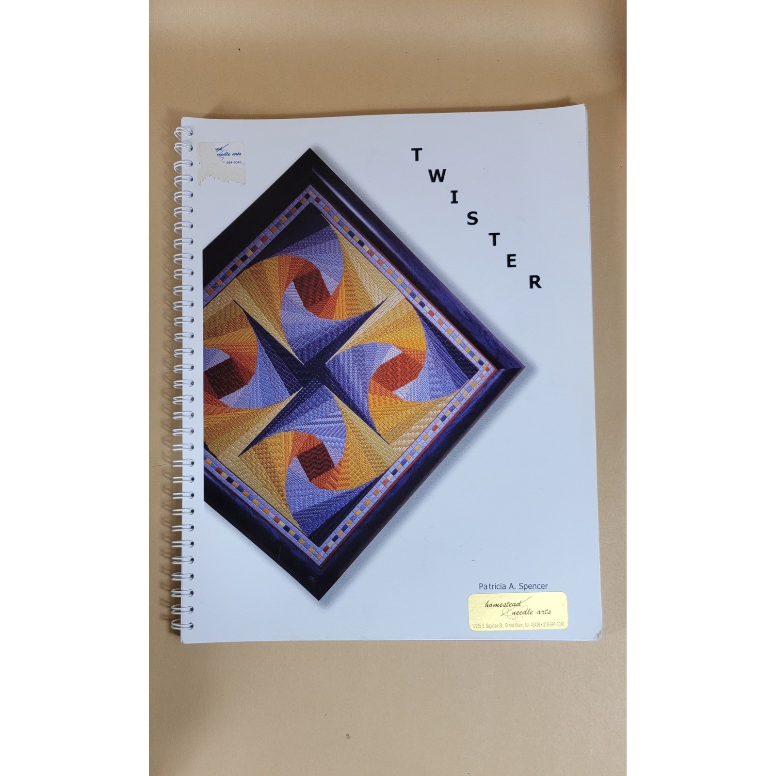 Twister Needlepoint Pattern Book Patricia A Spencer Homestead Needle Arts Spiral