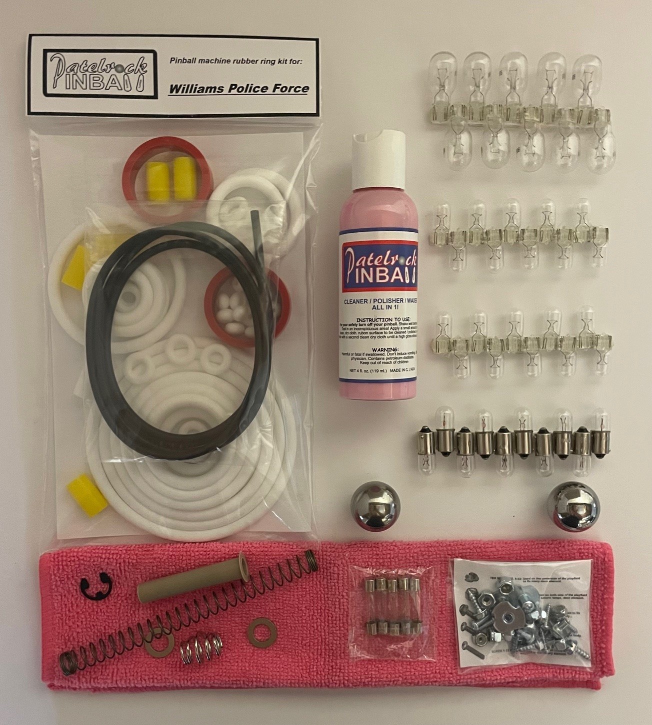1989 Williams Police Force Pinball Machine Maintenance Tune Up Kit