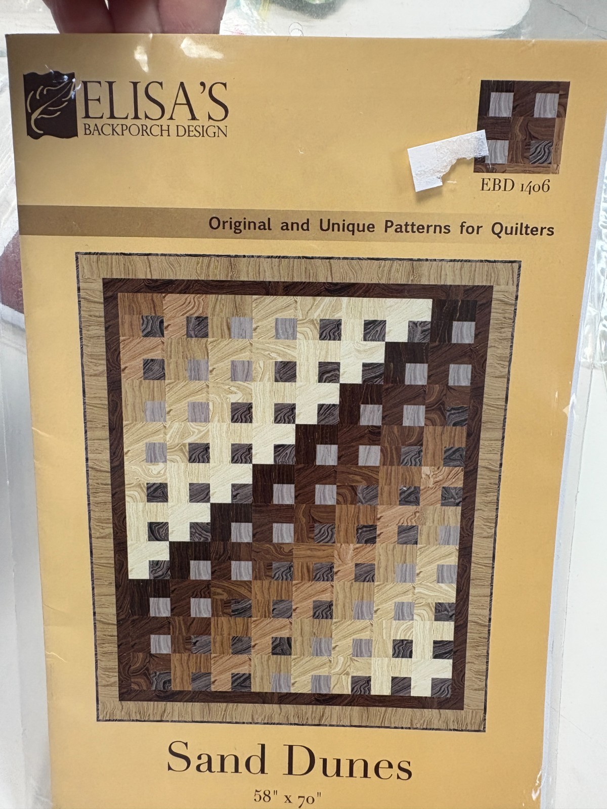 SAND DUNES quilt pattern, Piecing, 58x70"
