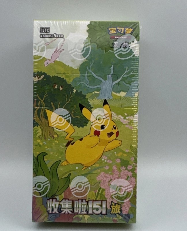 Pokemon 151C Journey Slim Box Chinese 15pk Kanto 151 Sealed 5-Card Packs
