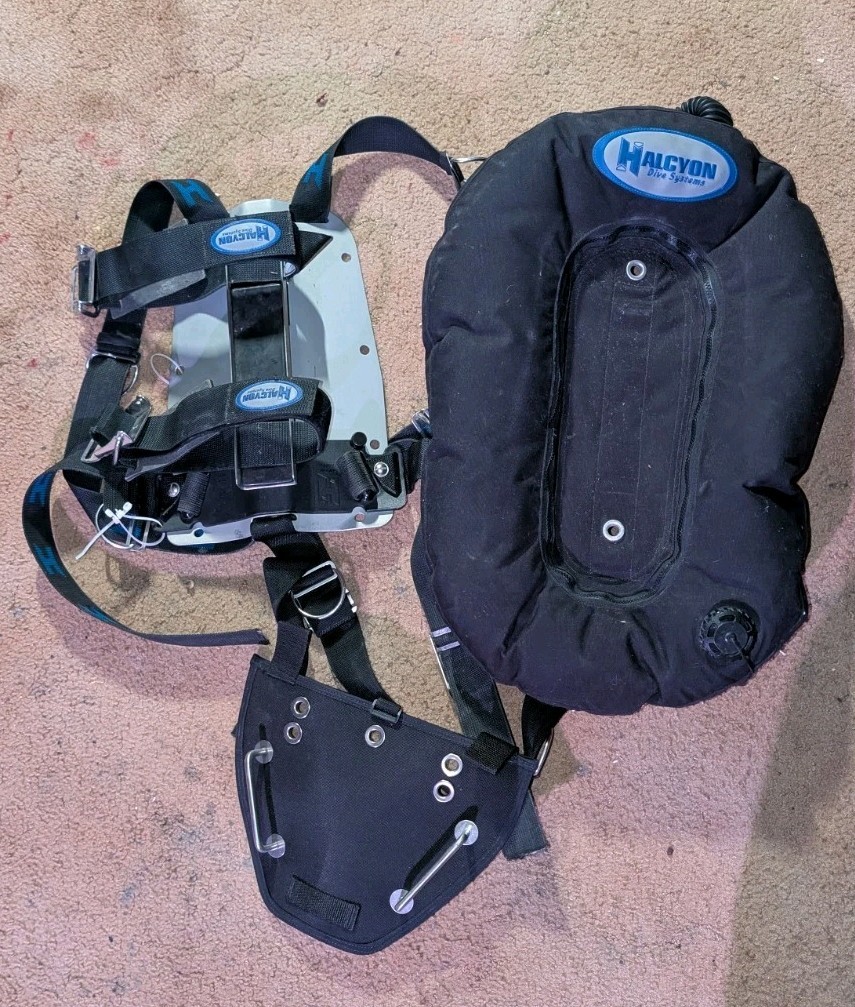 Halcyon Dive System Harness w/ Stainless Hardware, 40lb Wing & Butt Plate