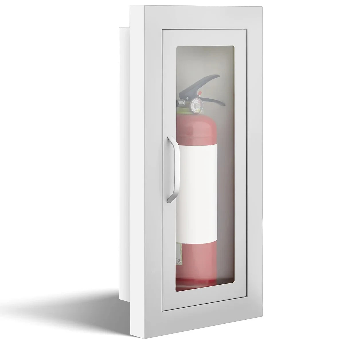 Zonon 1 Pcs Semi Recessed Fire Extinguisher Cabinet Industrial Architectural Wal