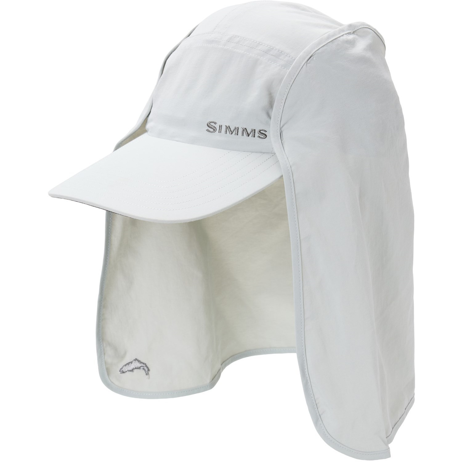 Simms Sunshield Neck Protection Long Bill Flats Hat Cap - Stirling Color - NEW!