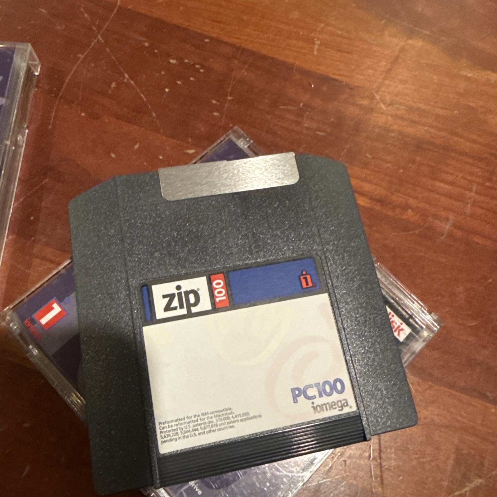 Iomega Zip Disk PC100 IBM Single Diskette 100MB Storage Capacity w Original Case