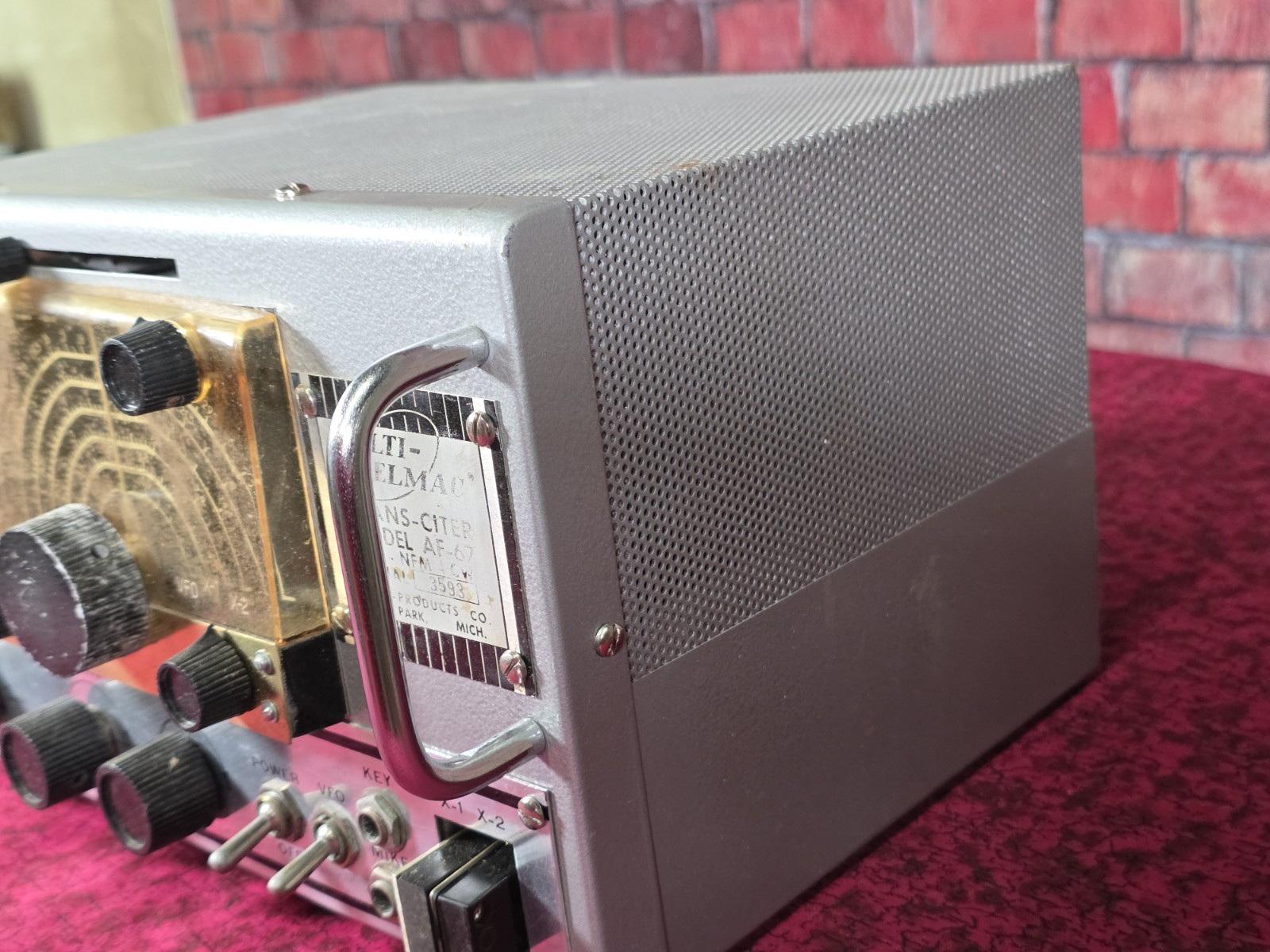Multi-Elmac AF-67 Trans-Citer Vintage Ham Radio Transceiver (untested)