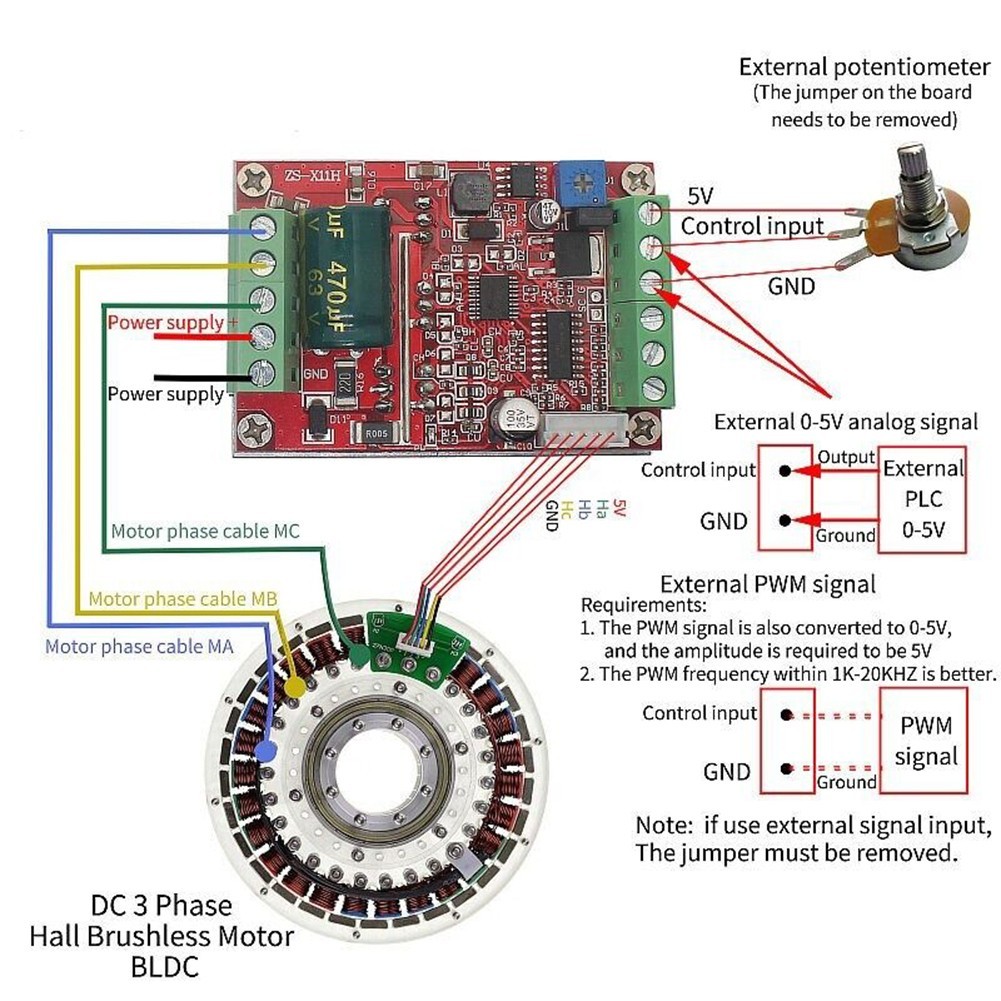Motor Controller Brushless Replacement 400W Brushless Motor Controller