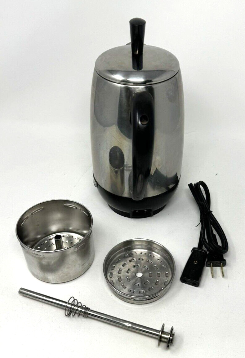 FARBERWARE SUPERFAST 8 CUP COFFEE POT ELECTRIC PERCOLATOR MODEL 138 NEW CORD