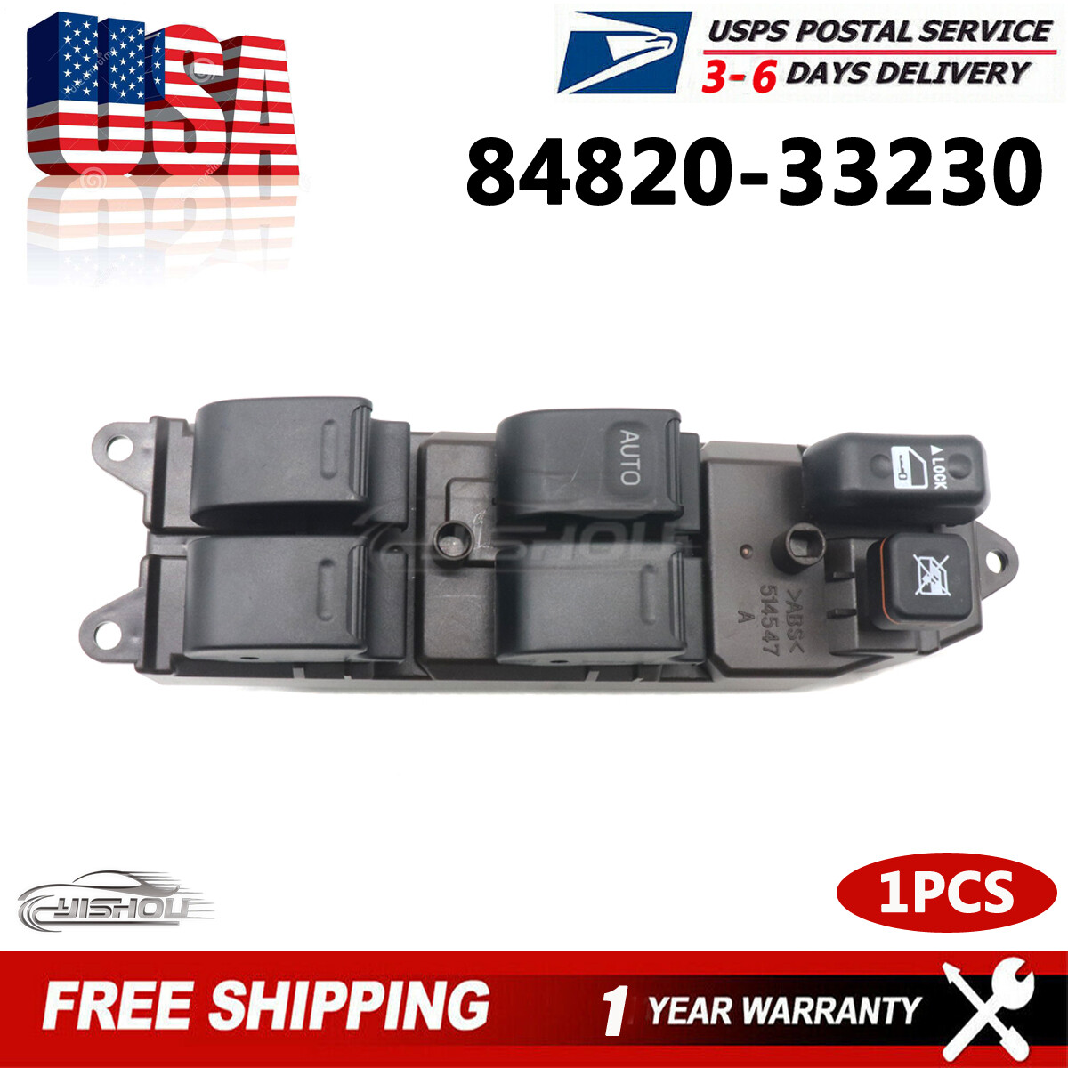 84820-33230 Master Power Window Switch For Toyota Camry Scion xA xB 2004-2007