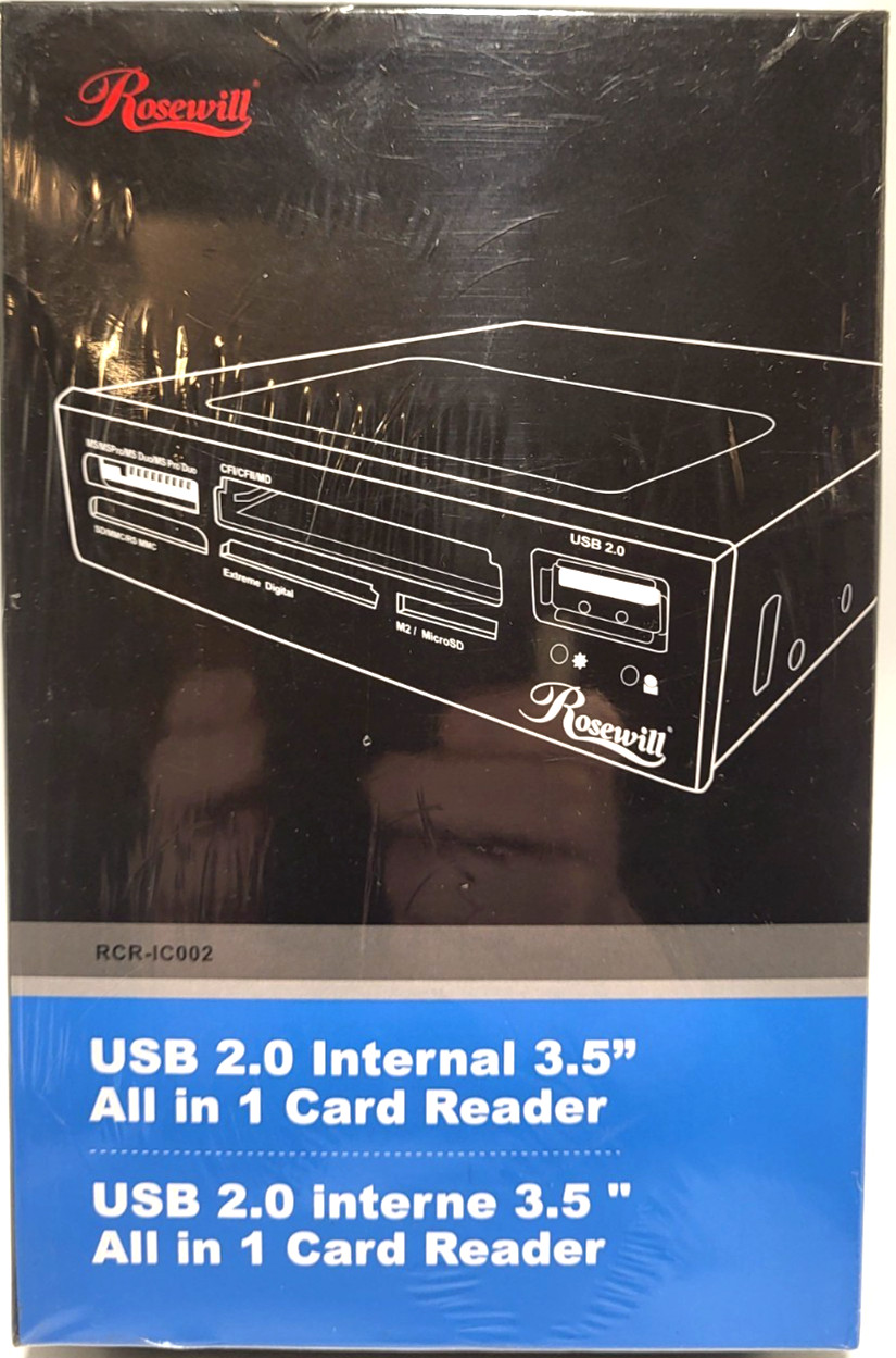 Rosewill RCR-IC002 3.5" Drive Bay 74-in-1 Internal Card Reader w/USB 2.0 *NEW*