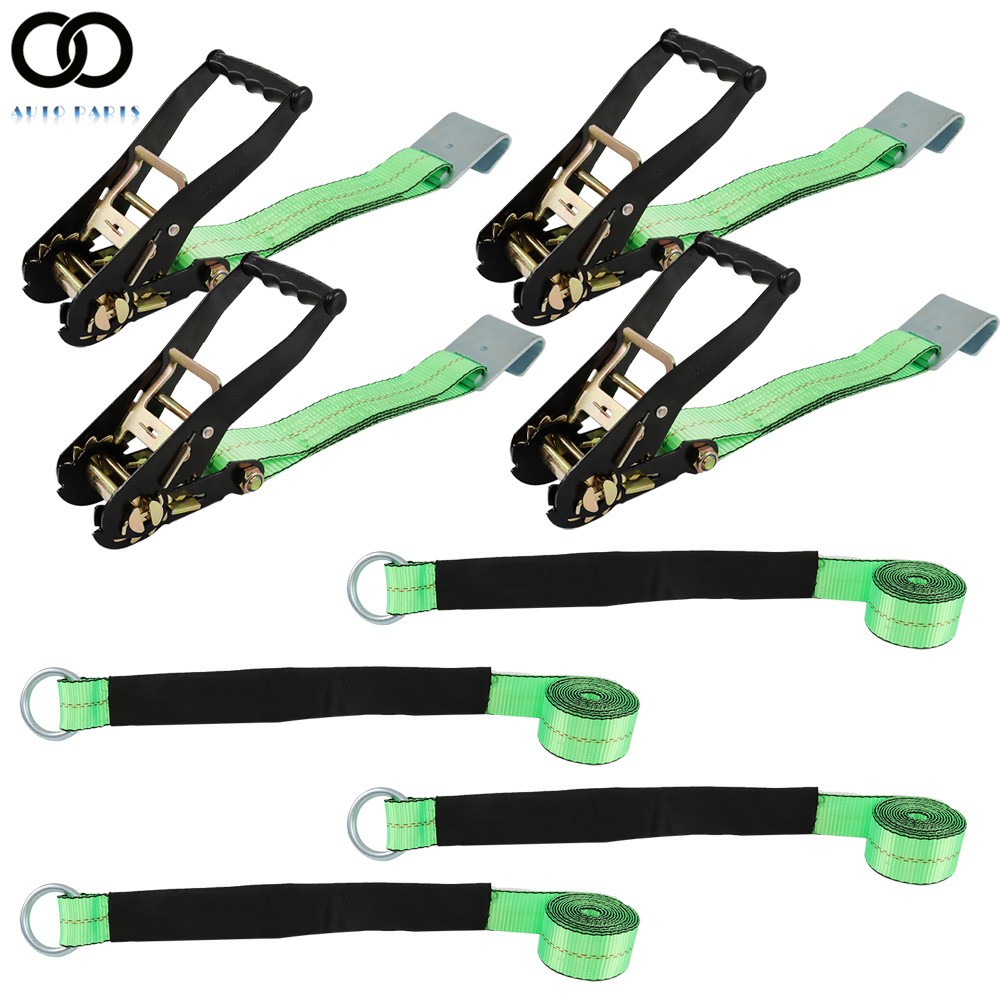 3,300 Pound Safe Working Load - Lasso Style - 2" x 96" Tie Down with Flat Hooks