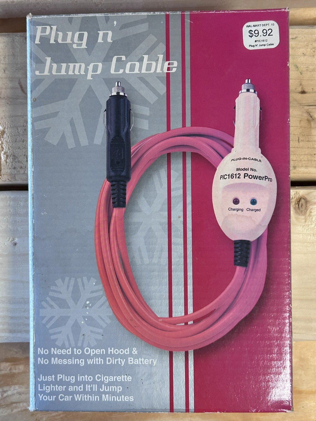NOS PowerPro PIC1612 Plug n Jump Cable w/manual - Cigarette Lighter Jumper cable