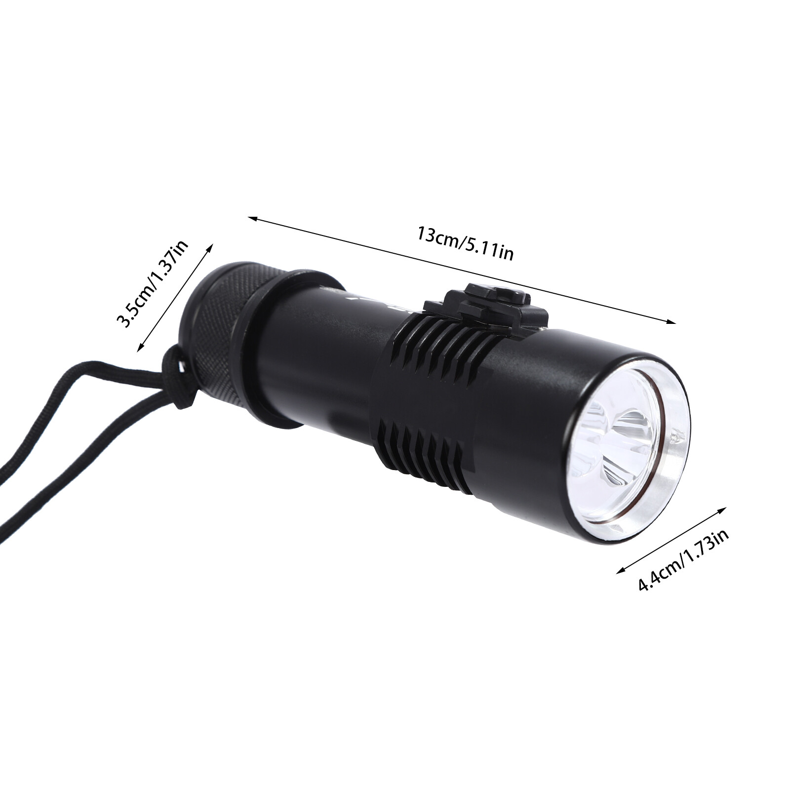 Submersible Flashlight, LED Dive Light, Waterproof Compact Bright Diving Torch