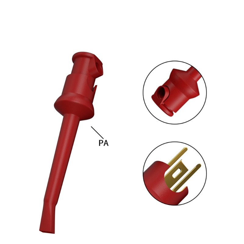Grabber Probe for Electronic Component Testing Mini Hook Test Clip Test Leads