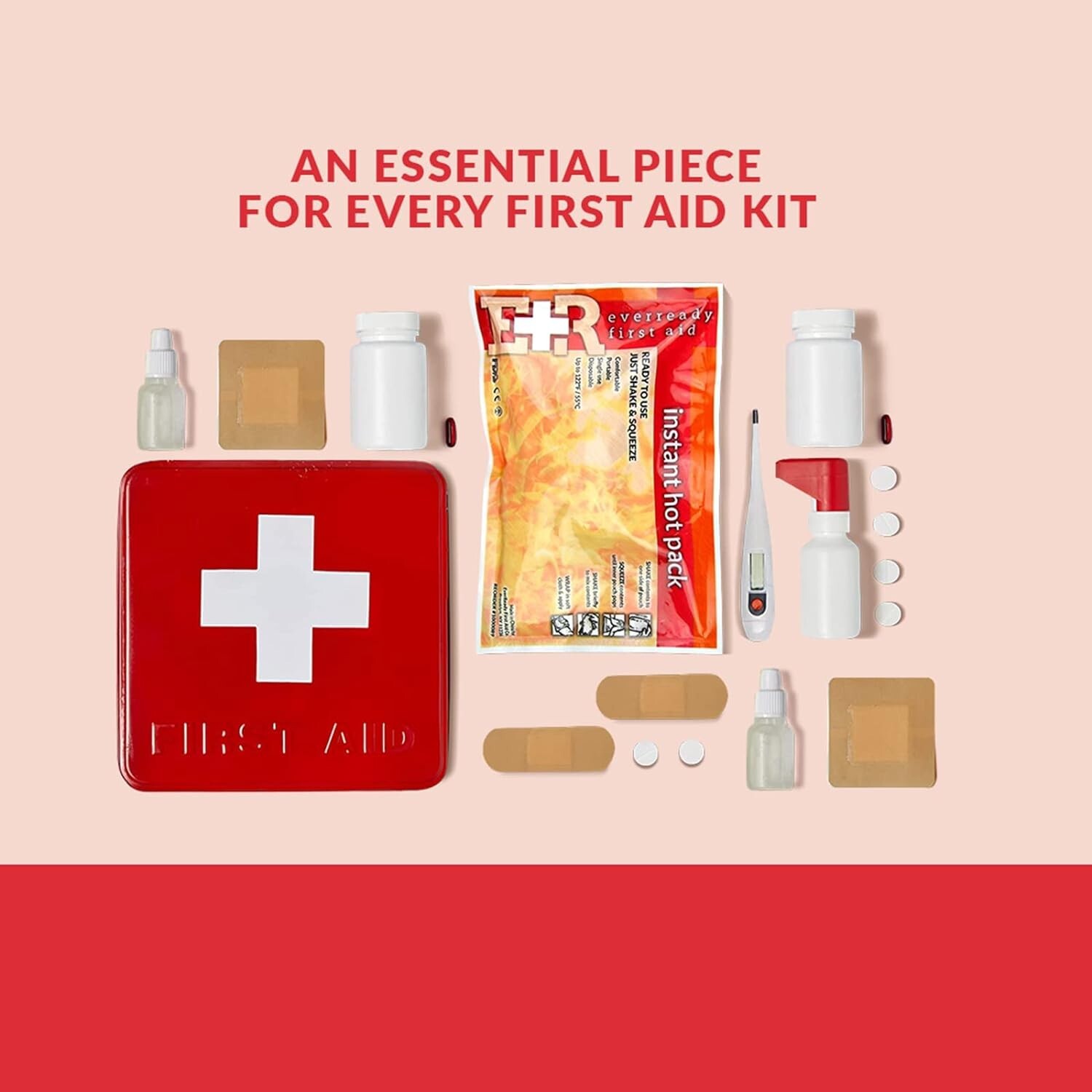 Ever Ready First Aid Disposable Instant Hot Pack 6" x 9" Ready to Use - 48 Pack