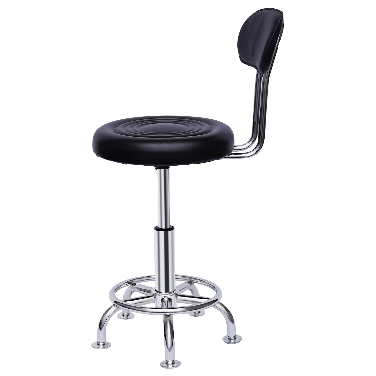 Hydraulic Garage Work Chair Leather Work Shop Stool Bench Height-Adjustable