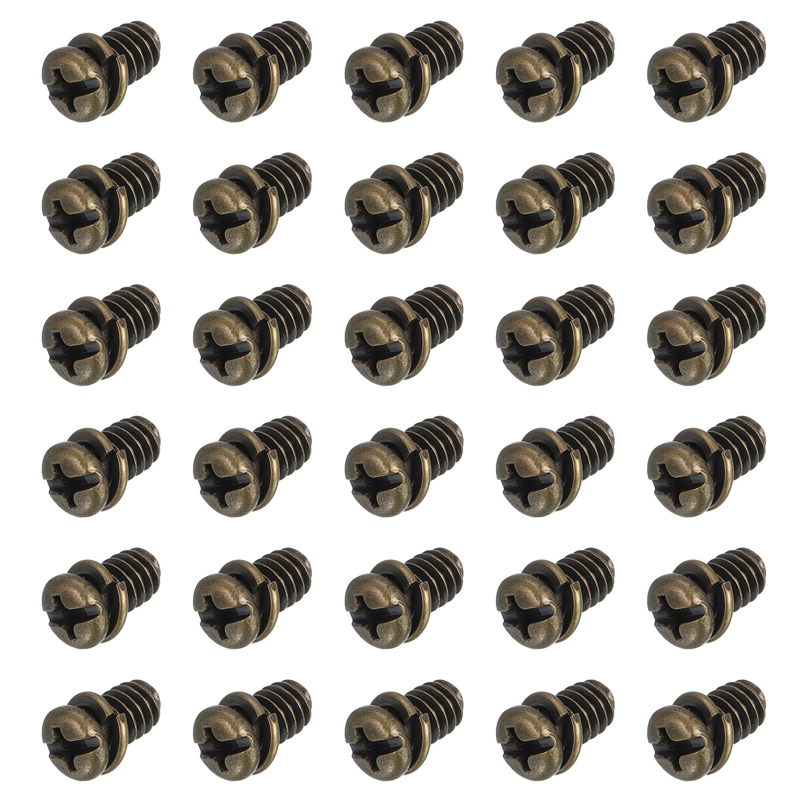 30Pcs 1/4x10 1/4-20UNC Ceiling Fan Blade Screws Copper