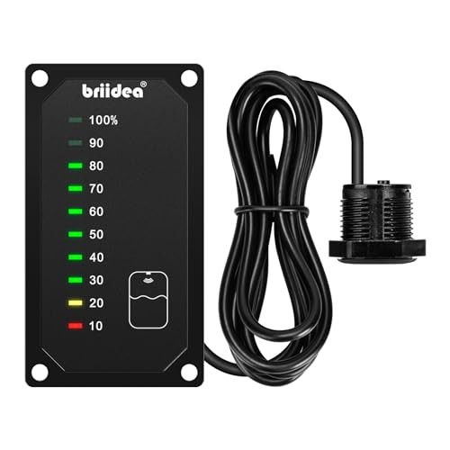 RV Tank Sensor Monitor Panel, RV Water Tank Level Monitor with Non WiFi black
