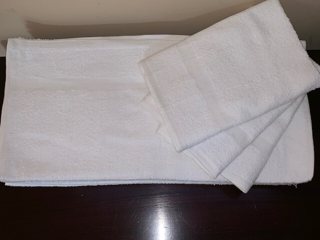 120 Bath Towels Hotel Motel SPA Salon GYM Towel White 20X40 inch 100% Cotton 5.5