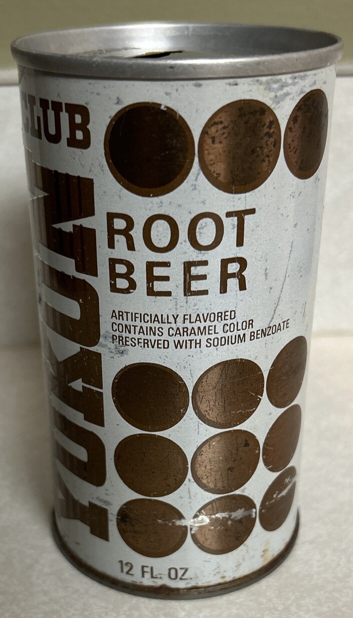 Vintage YUKON CLUB Root Beer 12 Oz. Steel Empty Pull Tab Soda Can
