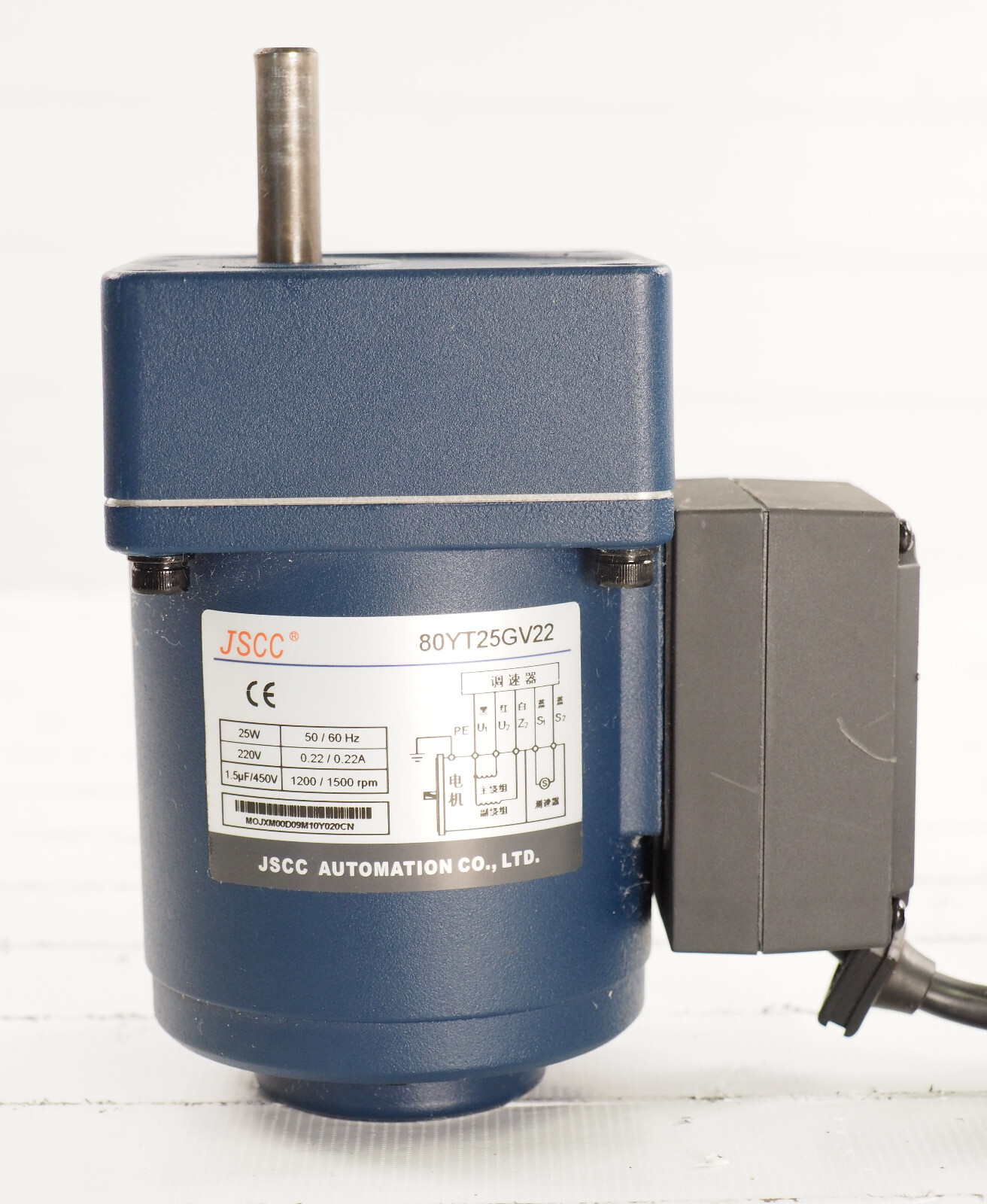 JSCC Automation Co 80GK5H 80YT25GV22 220V-0.22/0.19A-50/60Hz-1200/1500-rpm-motor